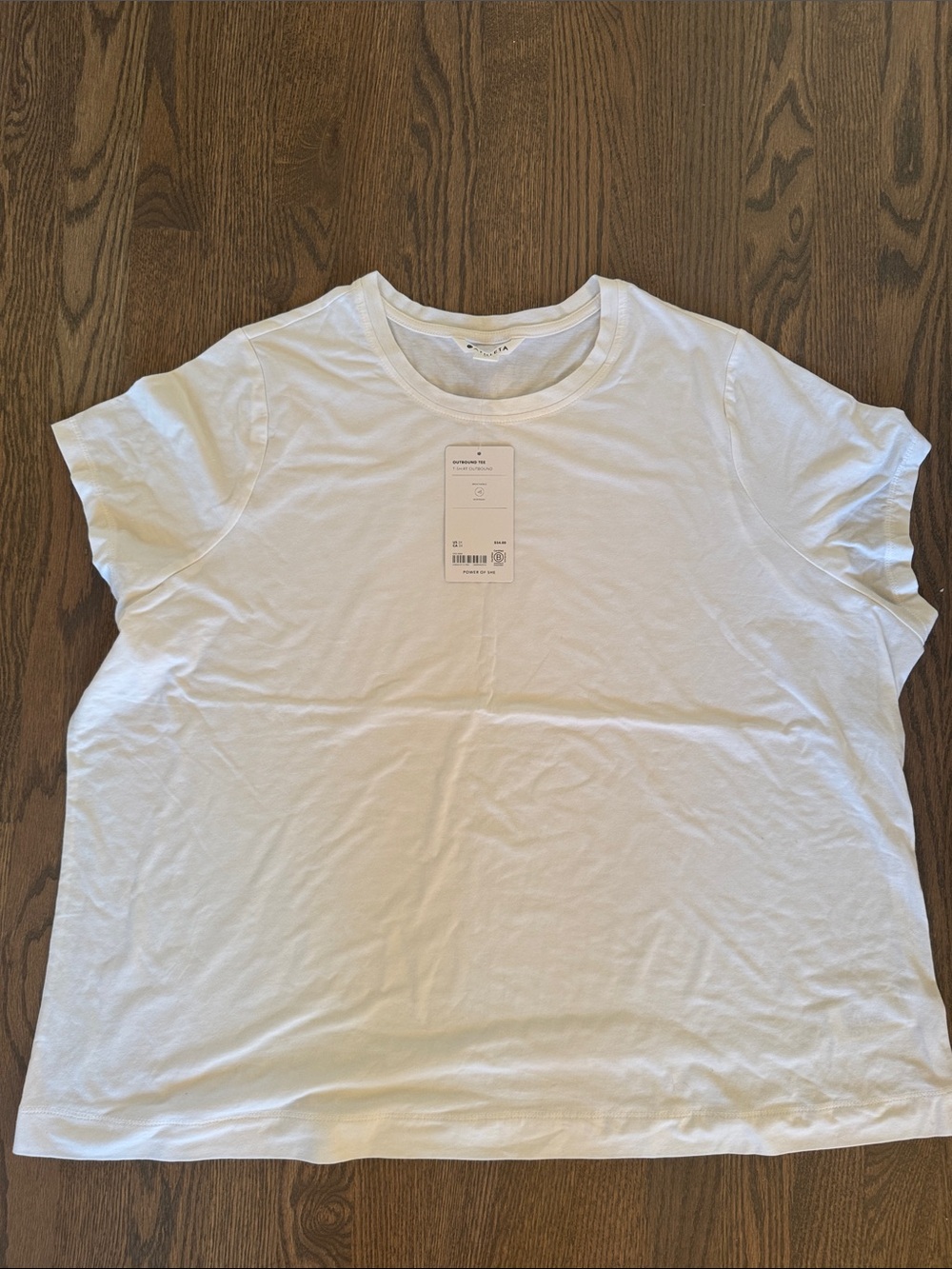 Athleta White Short Sleeve Crew Outbound Tee NWT 3x